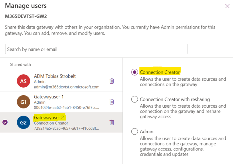 Roles required for Data Gateway usage in Power Platform – MSFTNERDS